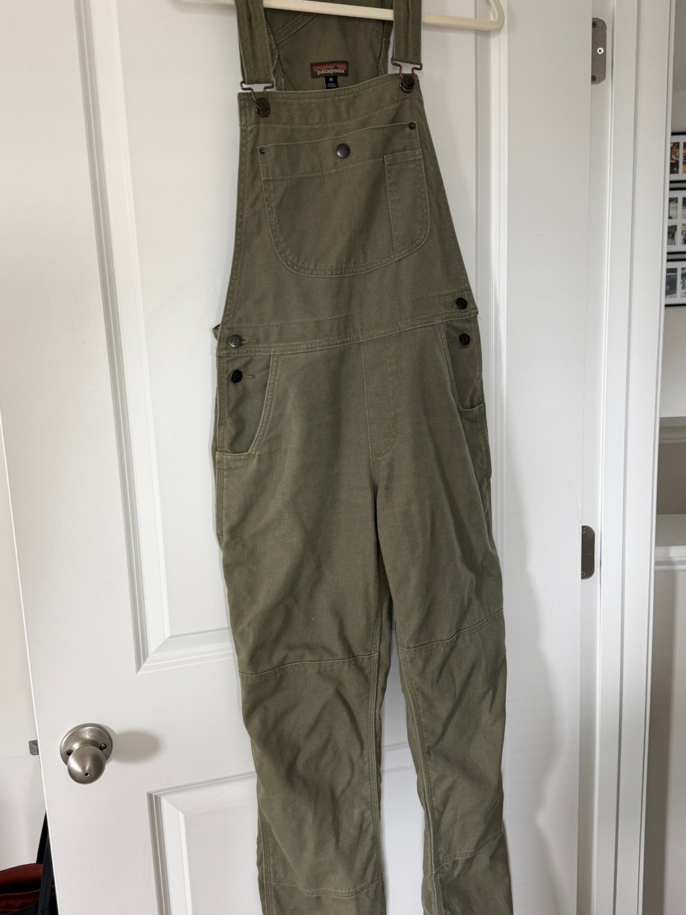 Patagonia Army Green Canvas Bib Overalls
